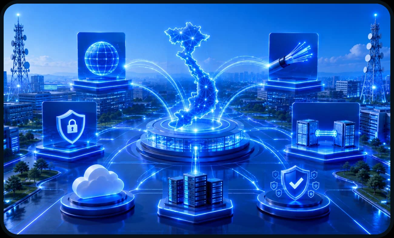 Mạng lưới kết nối của VNPT Colocation
