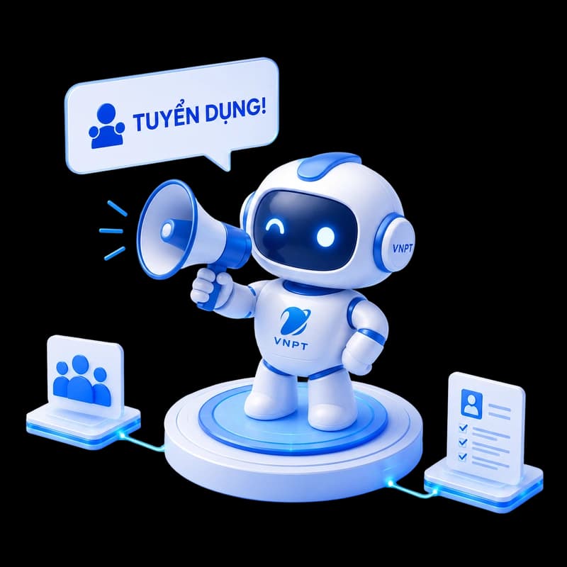 Robot VNPT giới thiệu cơ hội tuyển dụng