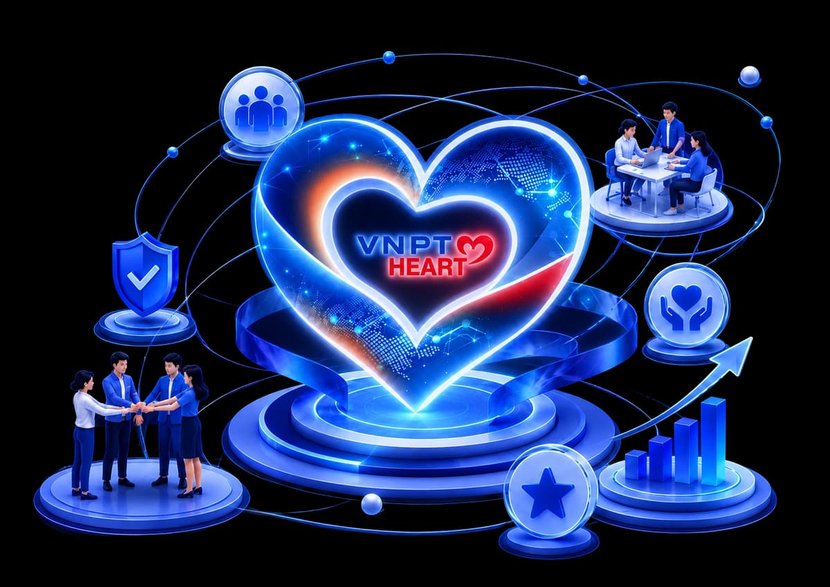 Minh họa VNPT HEART và văn hóa đội ngũ