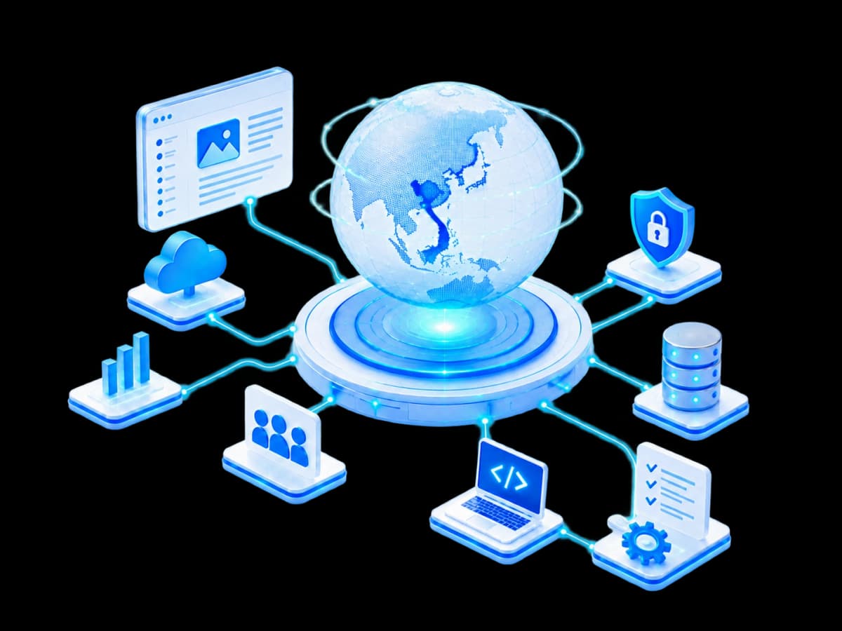 Minh họa hệ sinh thái công nghệ VNPT-IT