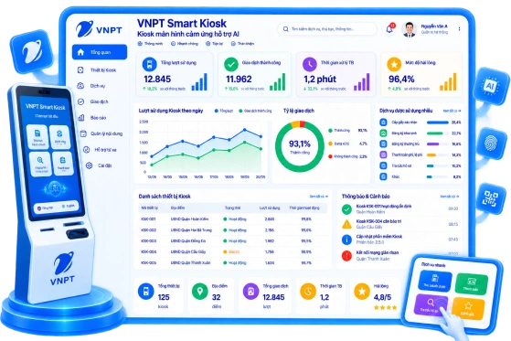 Giao diện VNPT Smart Kiosk