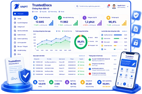 Giao diện TrustedDocs (Chứng thực điện tử)