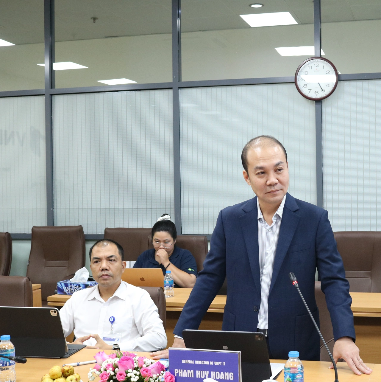 Tổng Giám đốc VNPT-IT Phạm Huy Hoàng phát biểu tại lễ ký kết