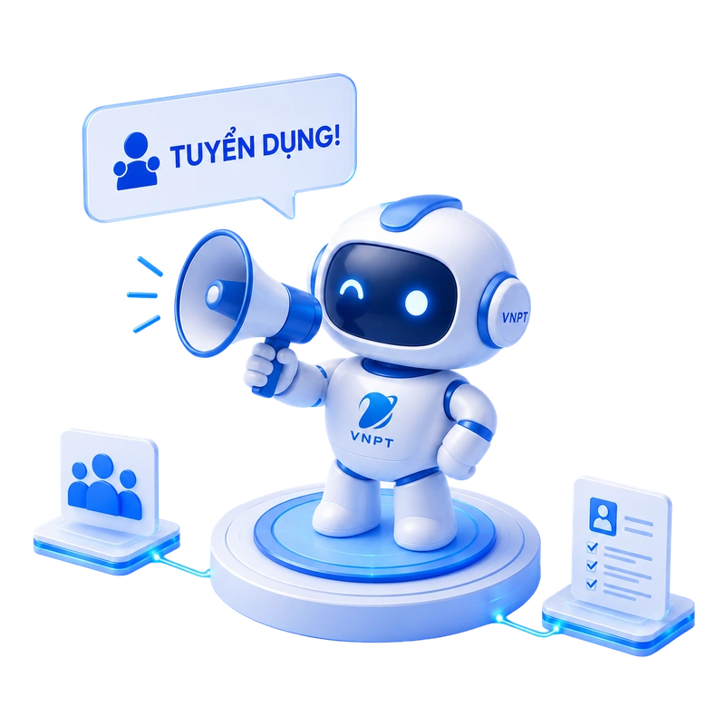 Robot VNPT giới thiệu cơ hội tuyển dụng